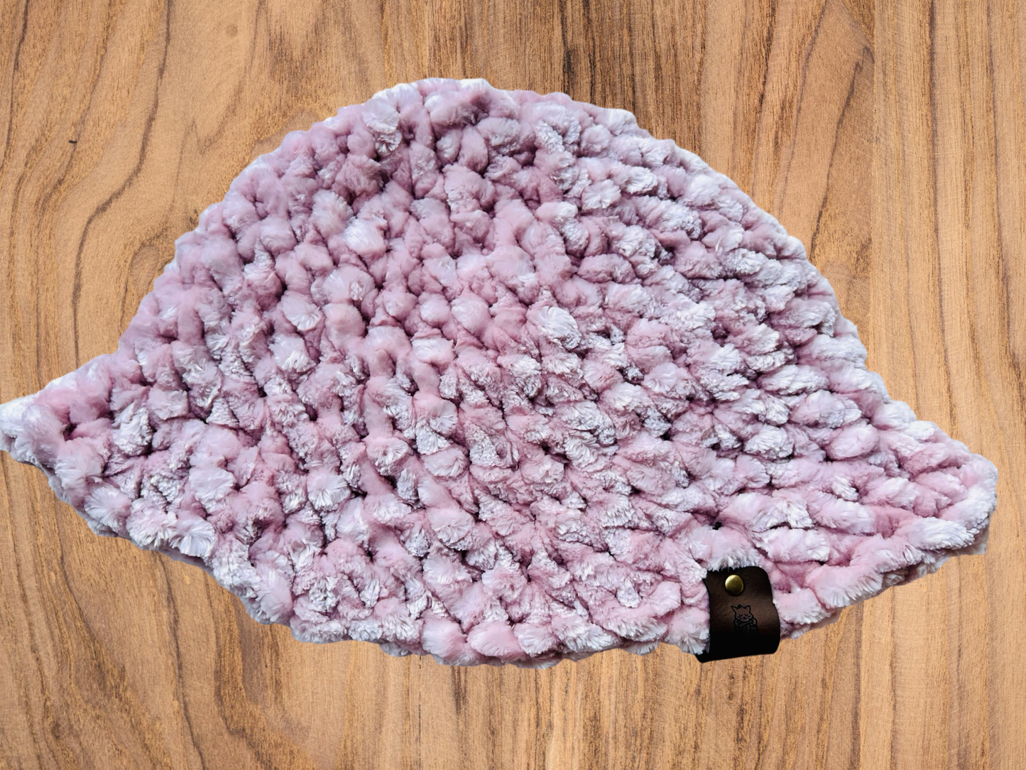 Pink Velvet Crochet Bucket Hat