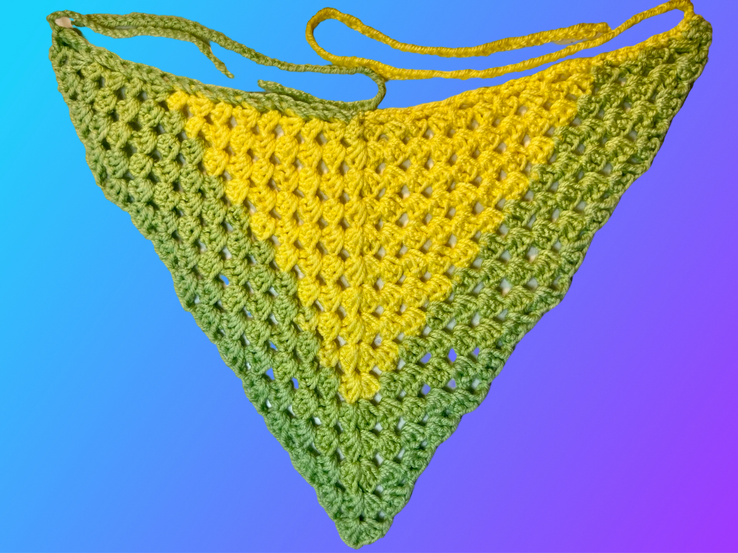 Lemon Lime Crochet Bandana