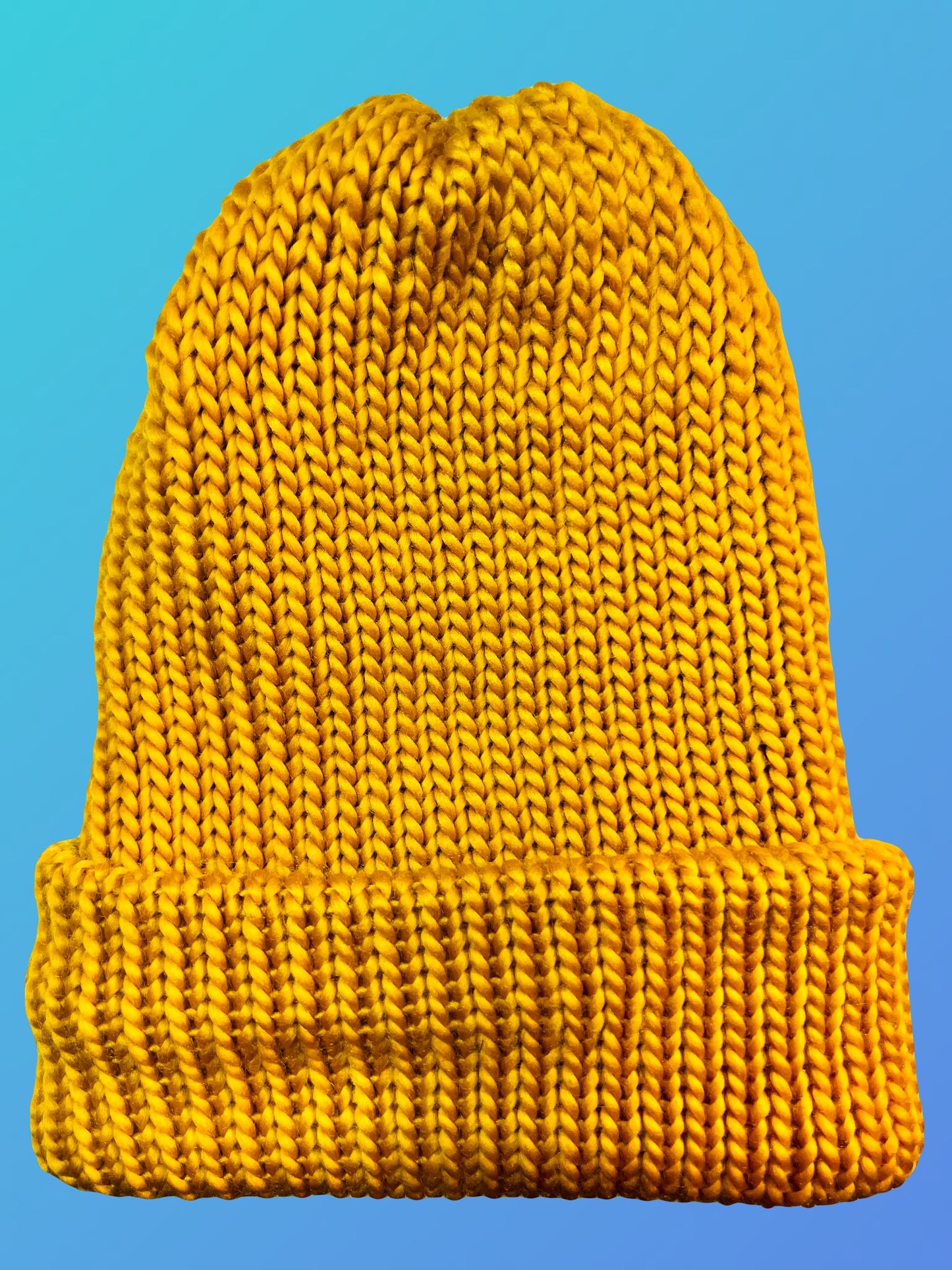 Black and Gold Reversible Knit Beanie