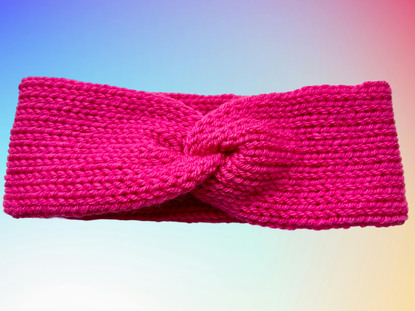 Hot Pink Knit Ear Warmer