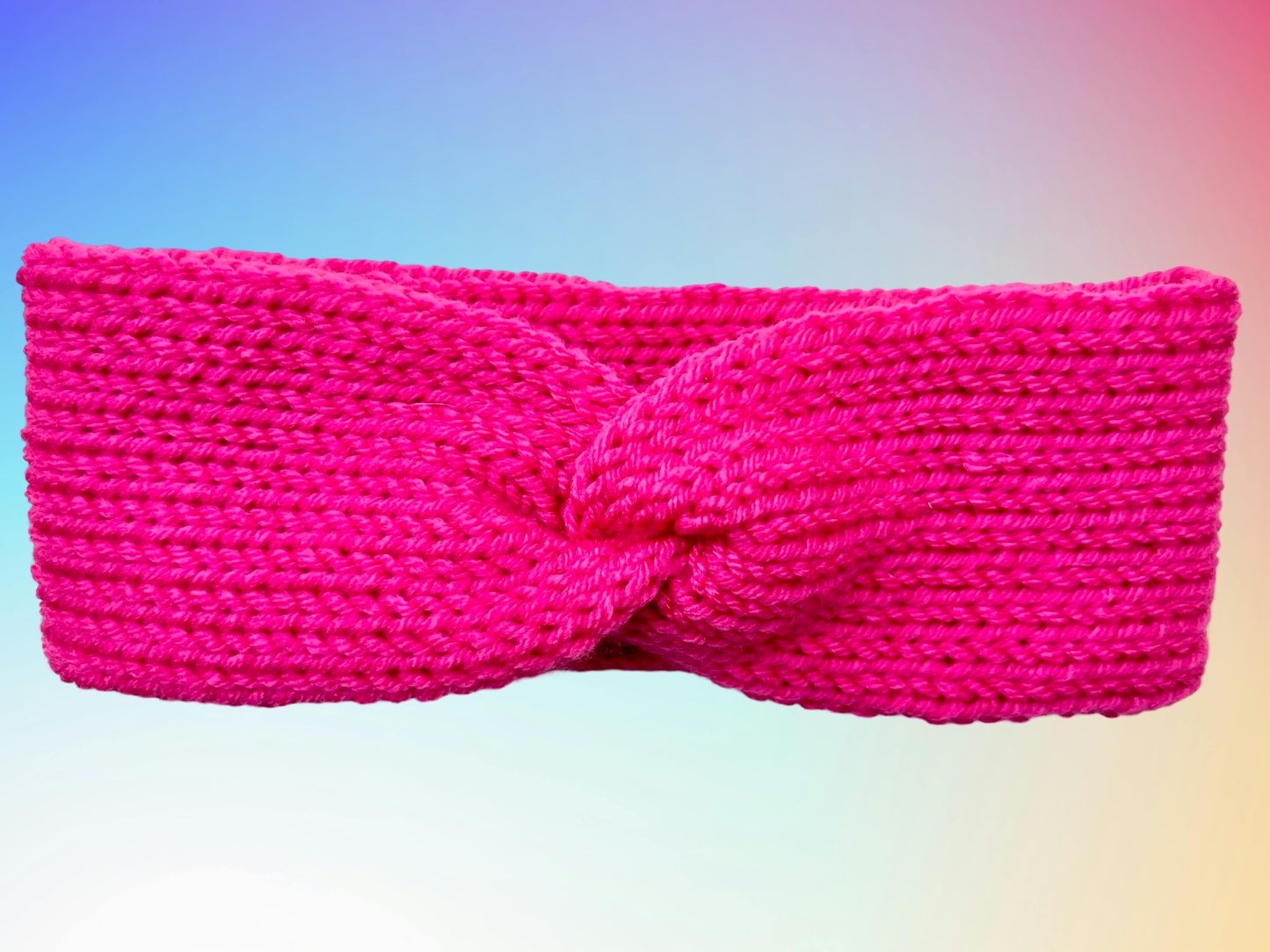 Hot Pink Knit Ear Warmer