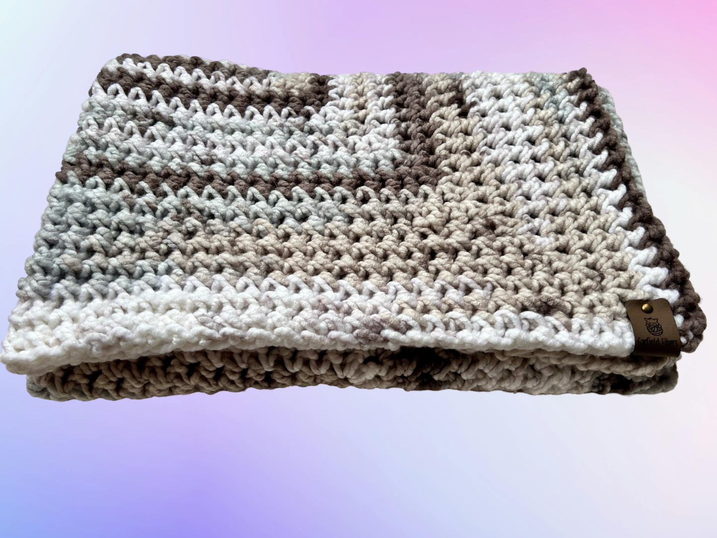 Earth Tones Crochet Baby Blanket