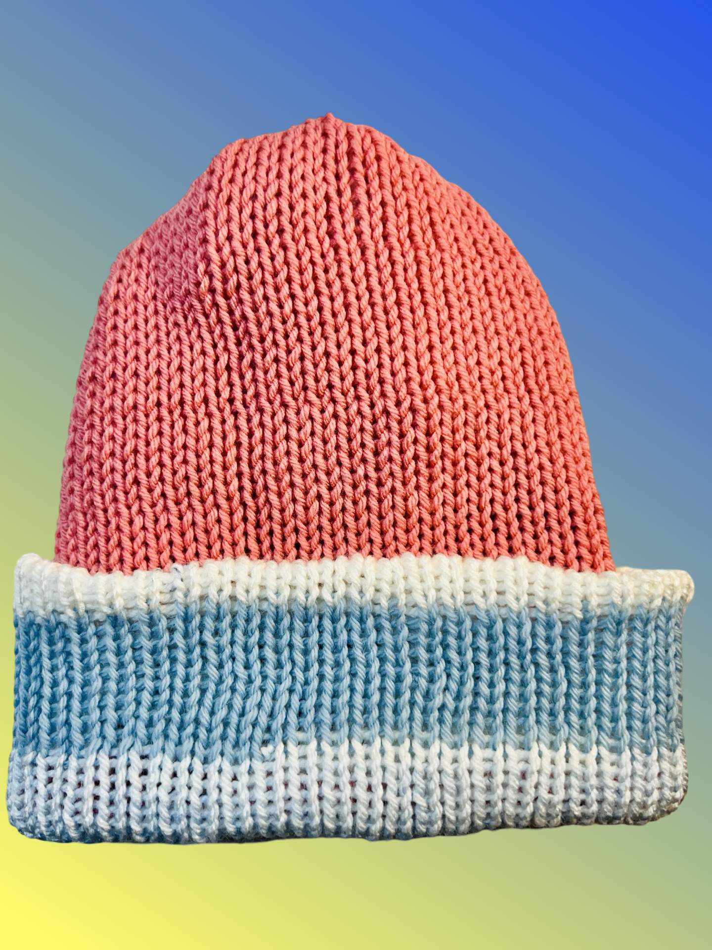 Summer Skies Reversible Knit Beanie