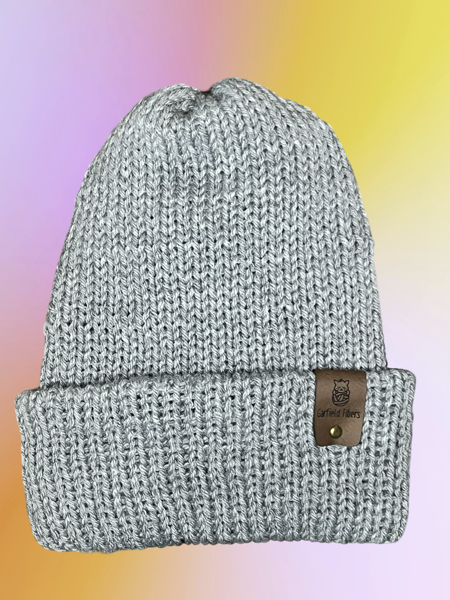 Gray Reversible Knit Beanie