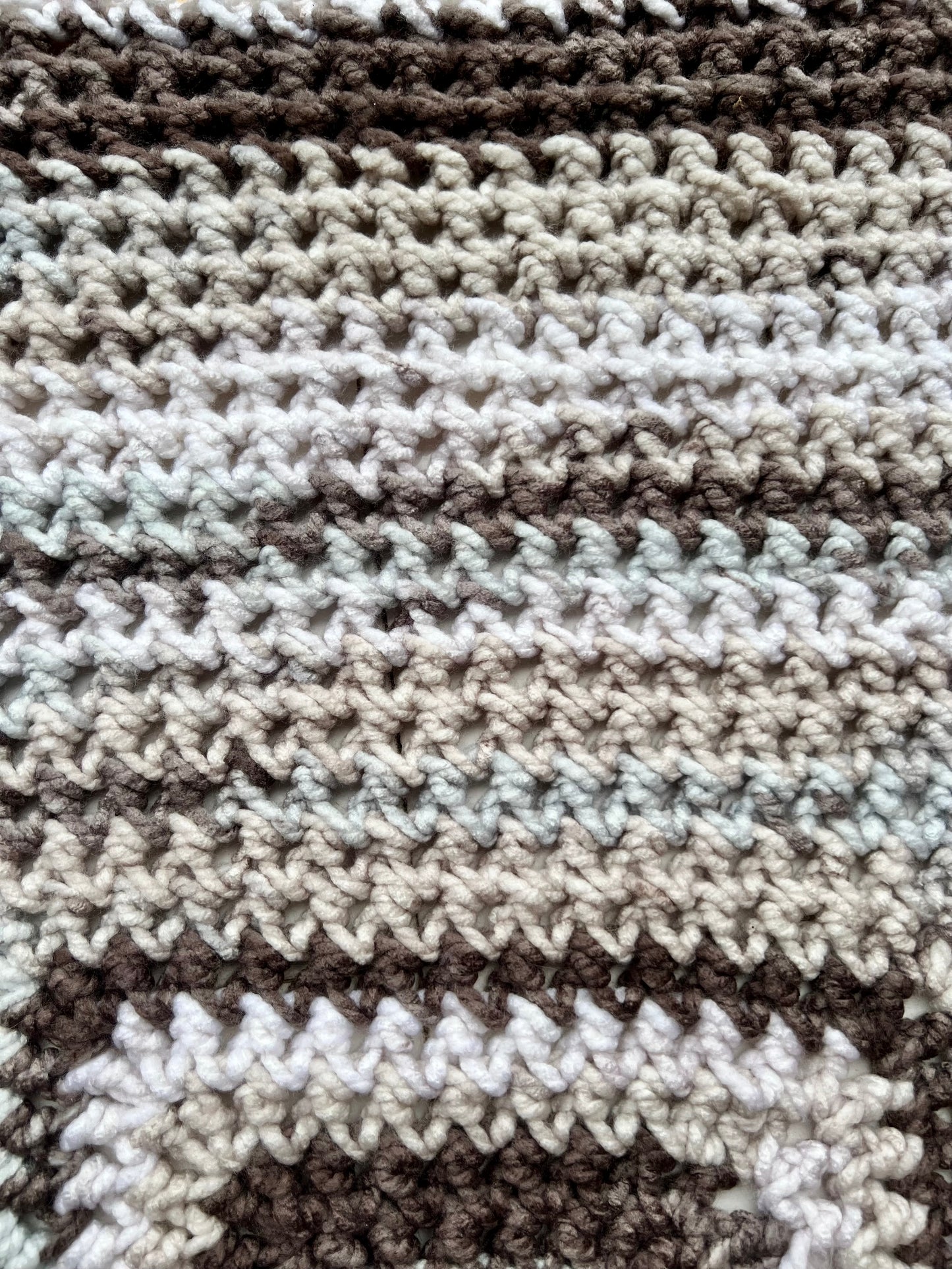 Earth Tones Crochet Baby Blanket