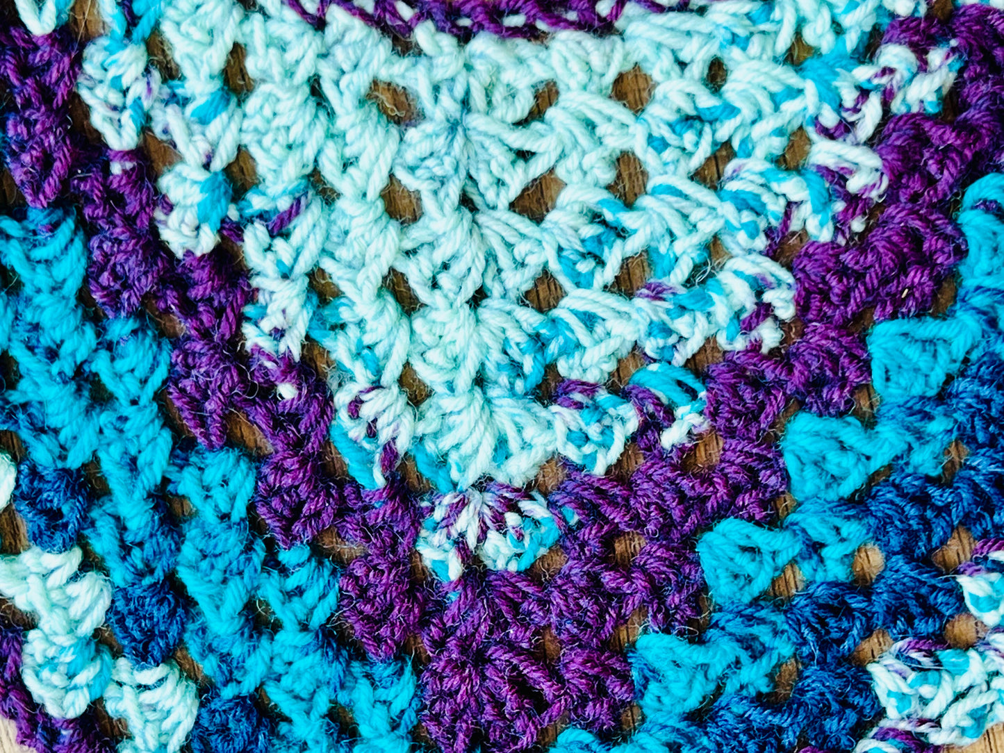Blue Raspberry Crochet Bandana