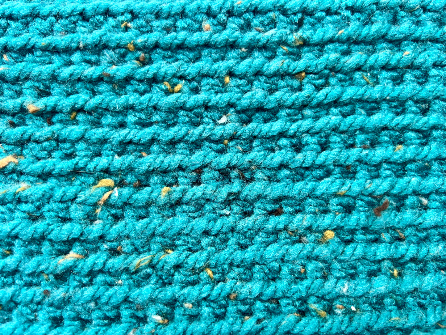 Flecked Teal Crochet Cat Ear Beanie