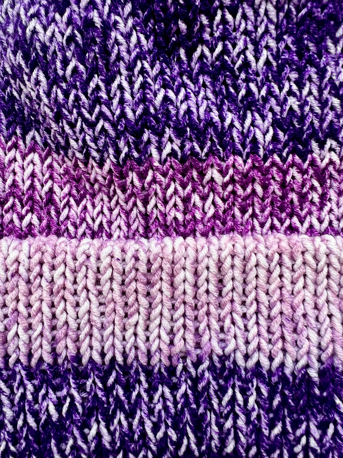 Lavender Fields Reversible Knit Beanie