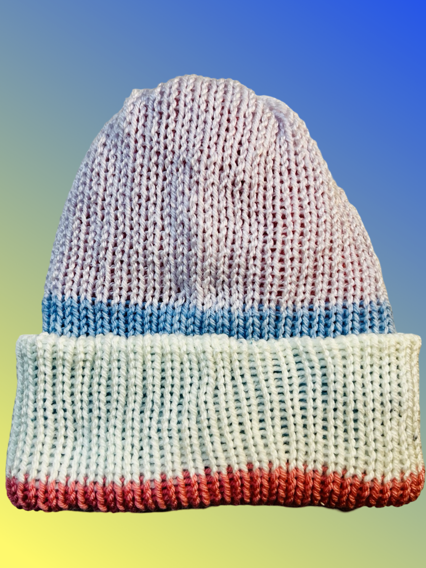 Summer Skies Reversible Knit Beanie