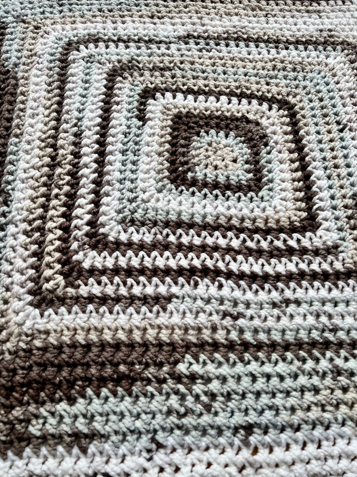 Earth Tones Crochet Baby Blanket