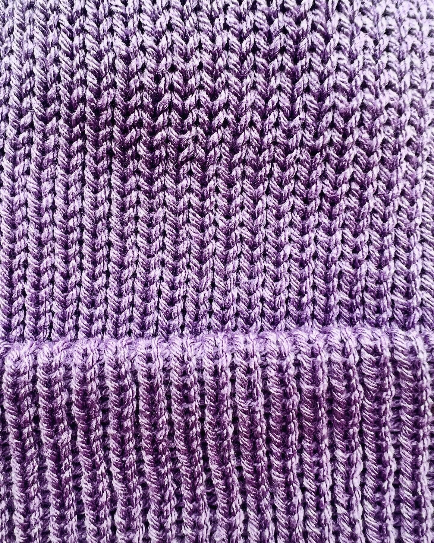 Purple Reversible Knit Beanie