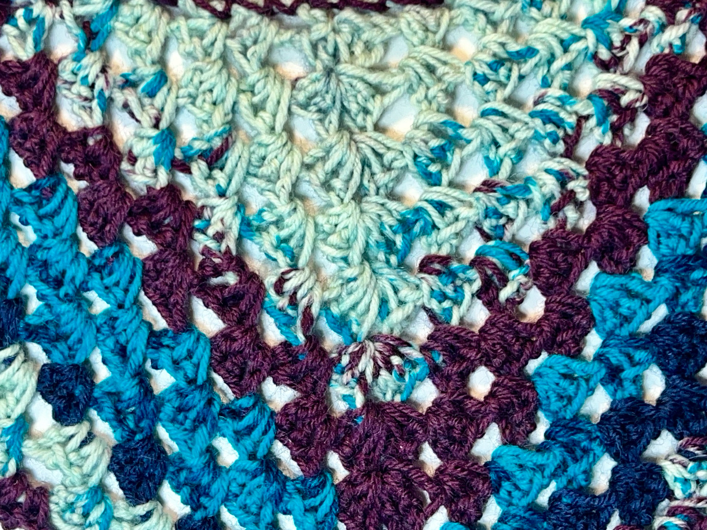 Blue Raspberry Crochet Bandana