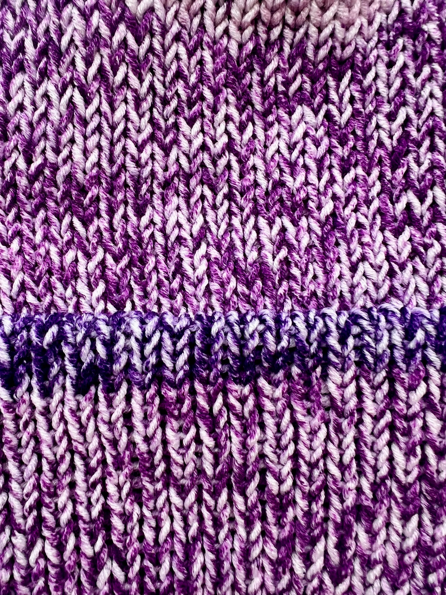 Lavender Fields Reversible Knit Beanie