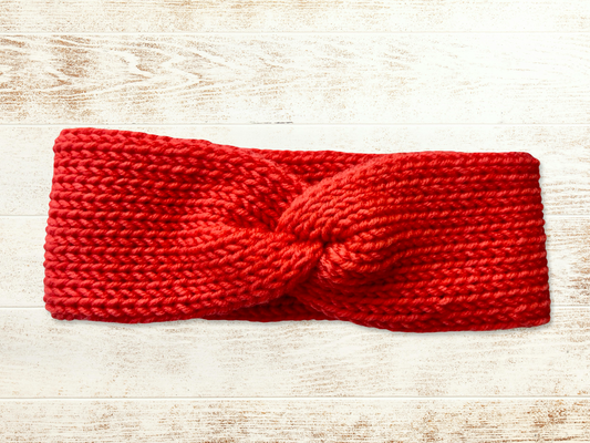 Blood Orange Knit Ear Warmer