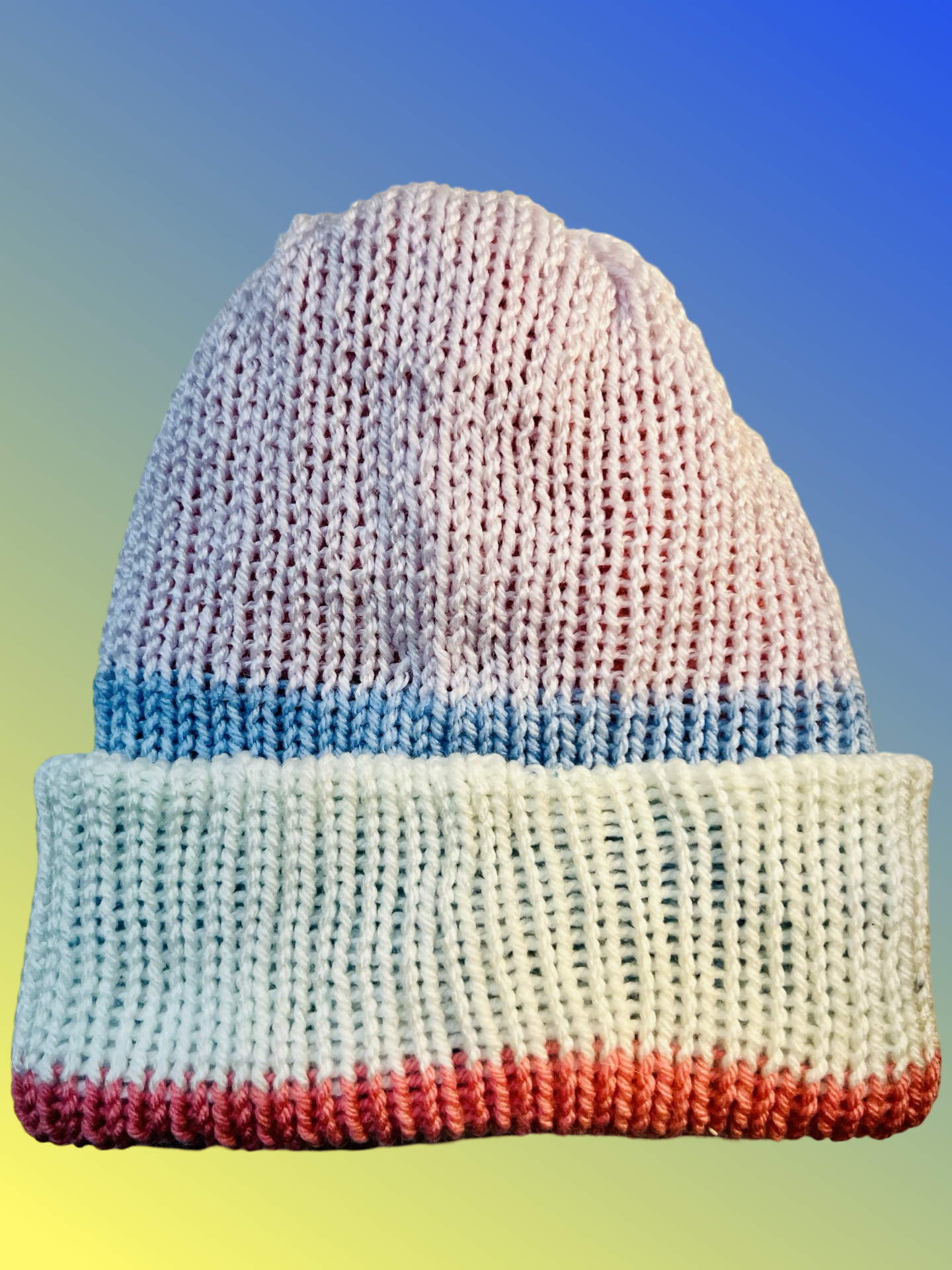 Summer Skies Reversible Knit Beanie