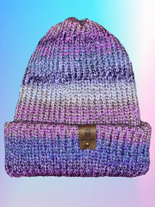 Amethyst Reversible Knit Beanie