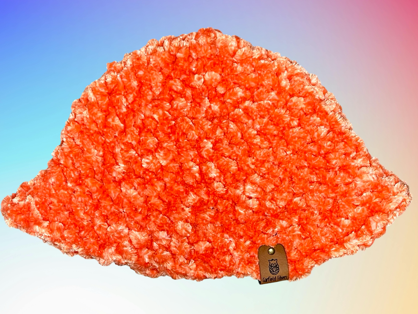 Coral Crochet Bucket Hat