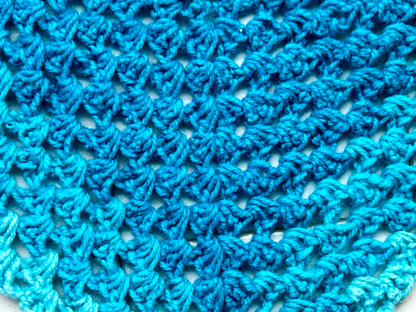 Mixed Blues Crochet Bandana