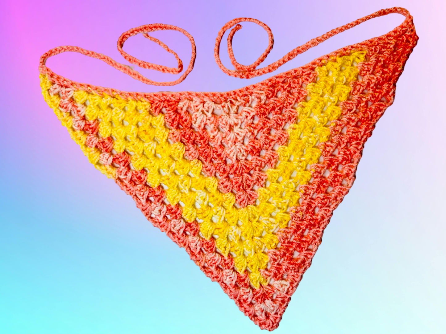 Strawberry Lemonade Crochet Bandana