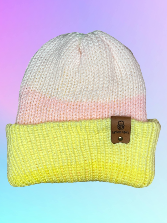 Pink Lemonade Reversible Knit Beanie