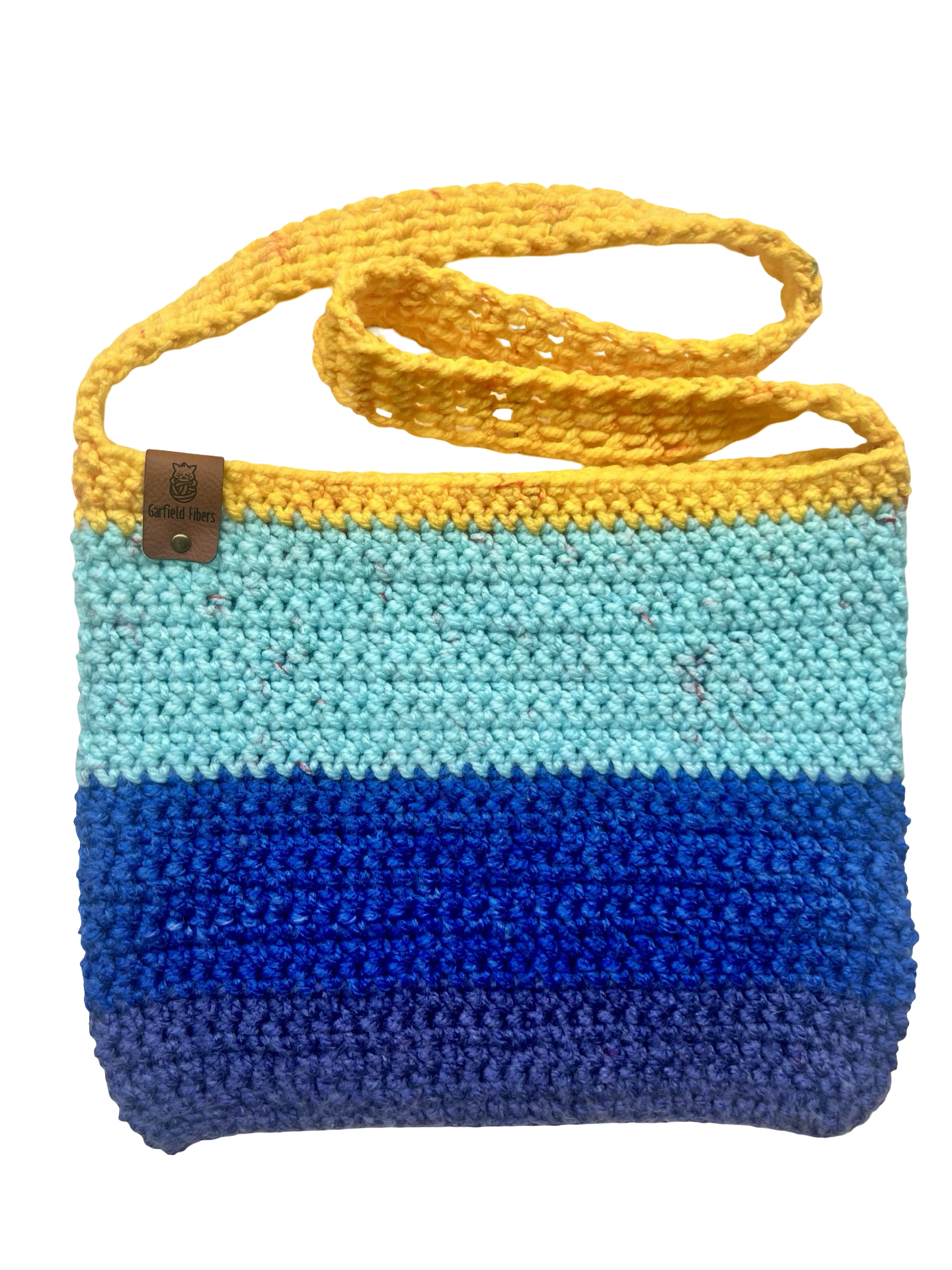 Color Block Crochet Mini Tote Bag