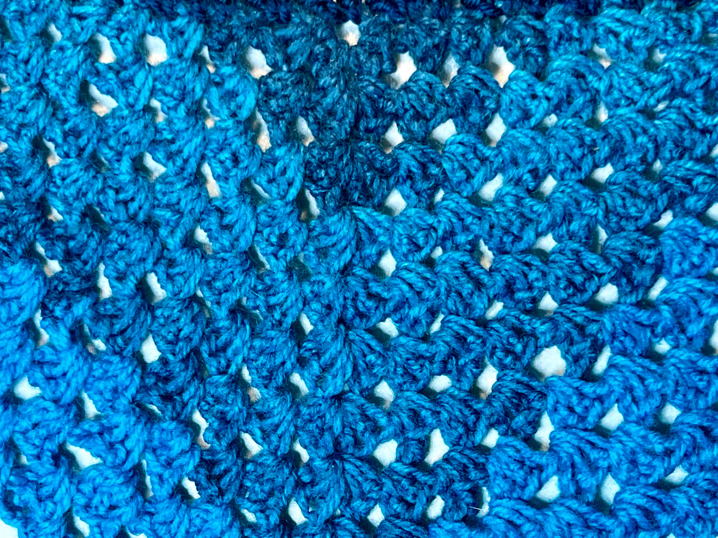 Blue Gradient Crochet Bandana