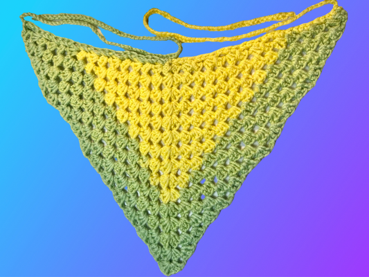 Lemon Lime Crochet Bandana