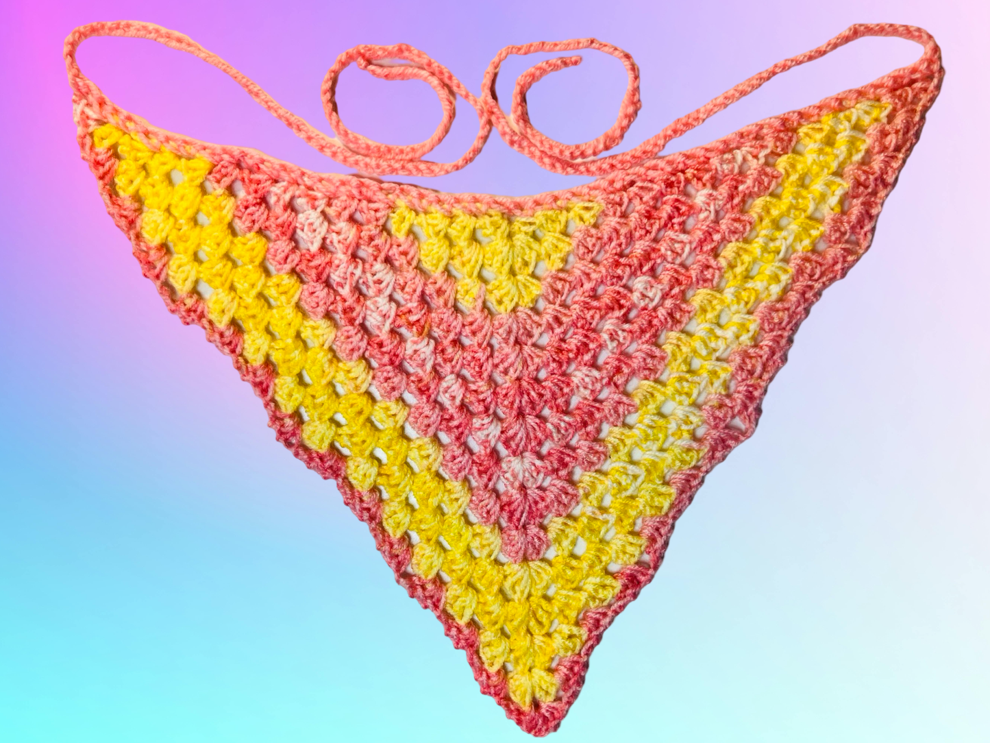 Strawberry Lemonade Crochet Bandana