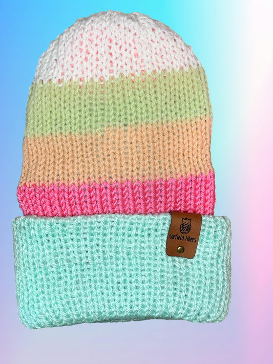 April Reversible Knit Beanie