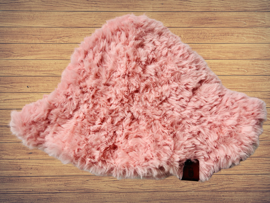 Pink Faux Fur Crochet Bucket Hat