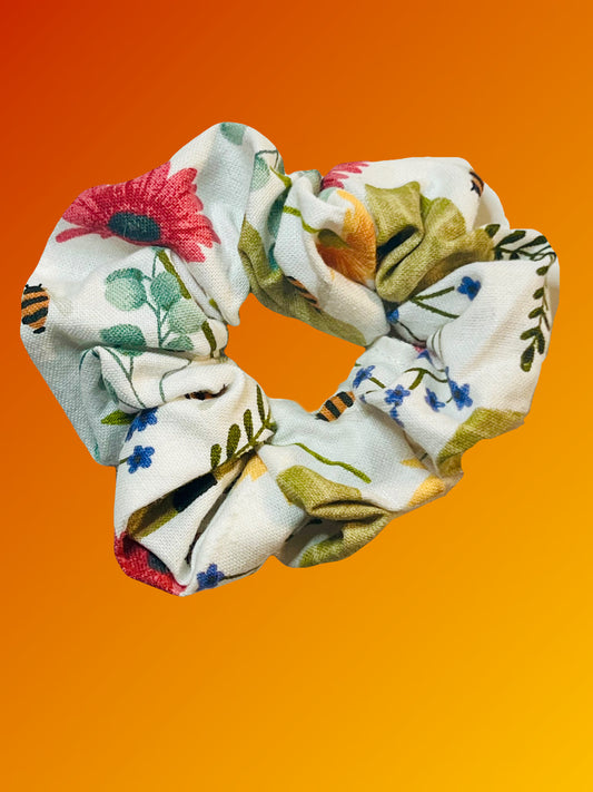 Bees to Flowers Scrunchie