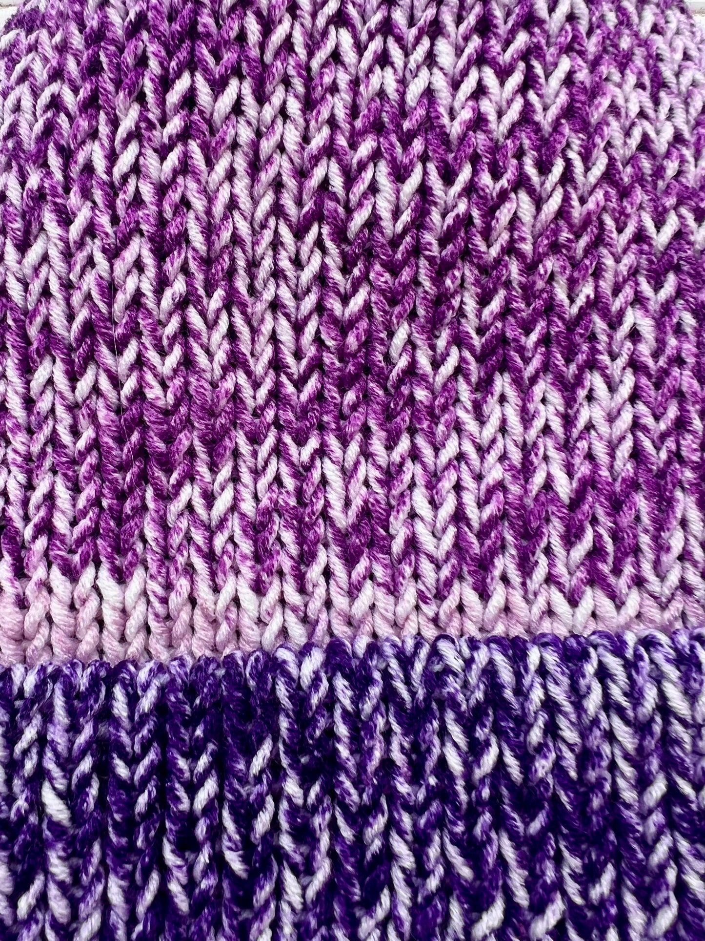 Lavender Fields Reversible Knit Beanie