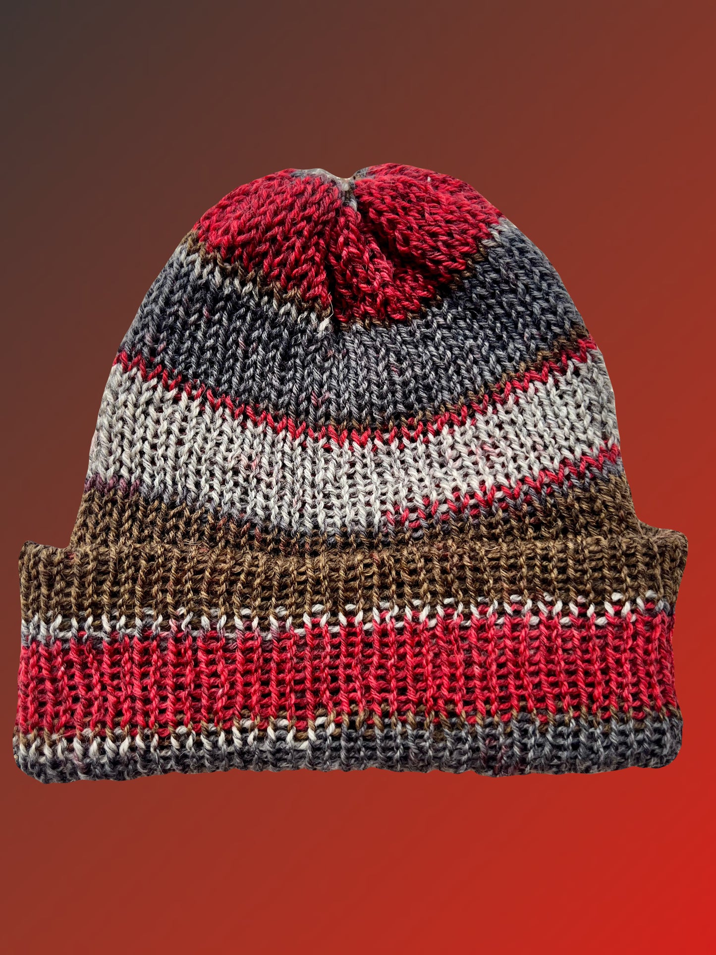 Forest Fire Reversible Knit Beanie