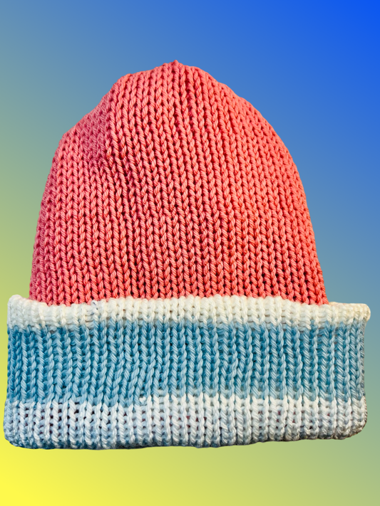 Summer Skies Reversible Knit Beanie