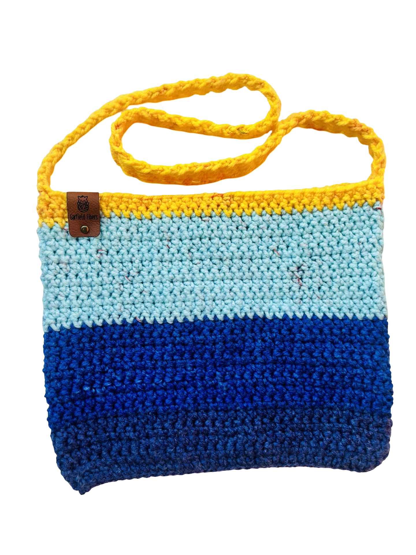 Color Block Crochet Mini Tote Bag