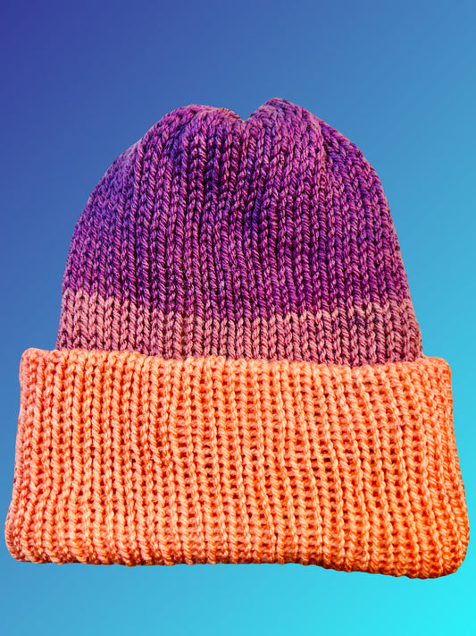 Sunset Reversible Knit Beanie