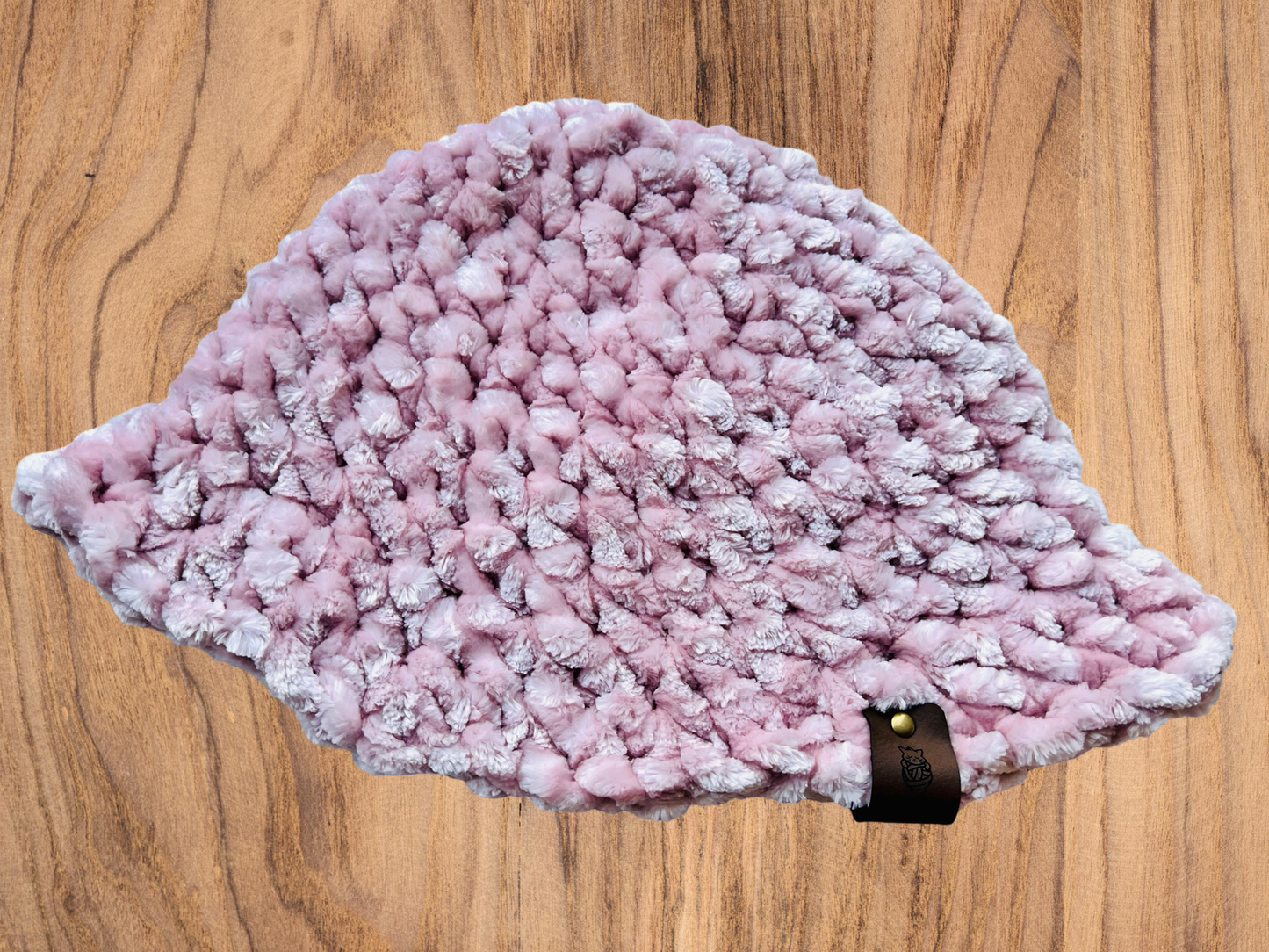 Pink Velvet Crochet Bucket Hat