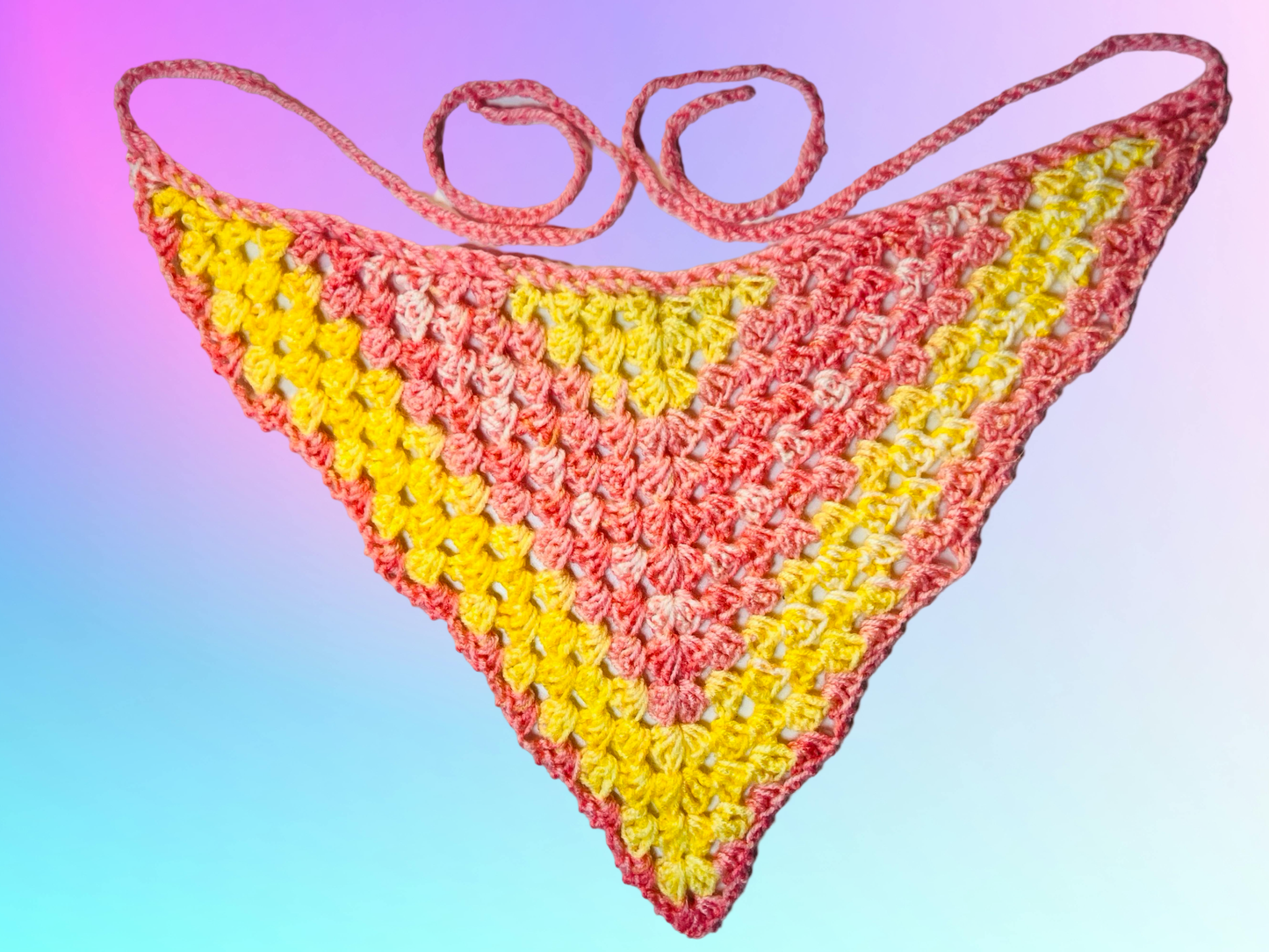 Strawberry Lemonade Crochet Bandana